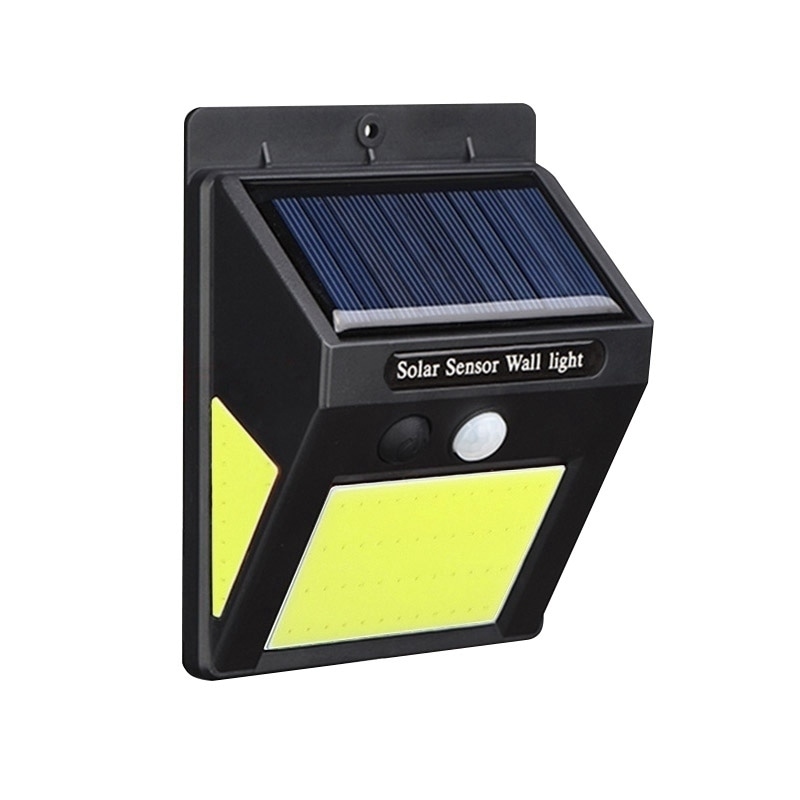 Solar COB LED Wall Light PIR Motion Sensor Waterproof Outdoor Garden Yard Lamp 