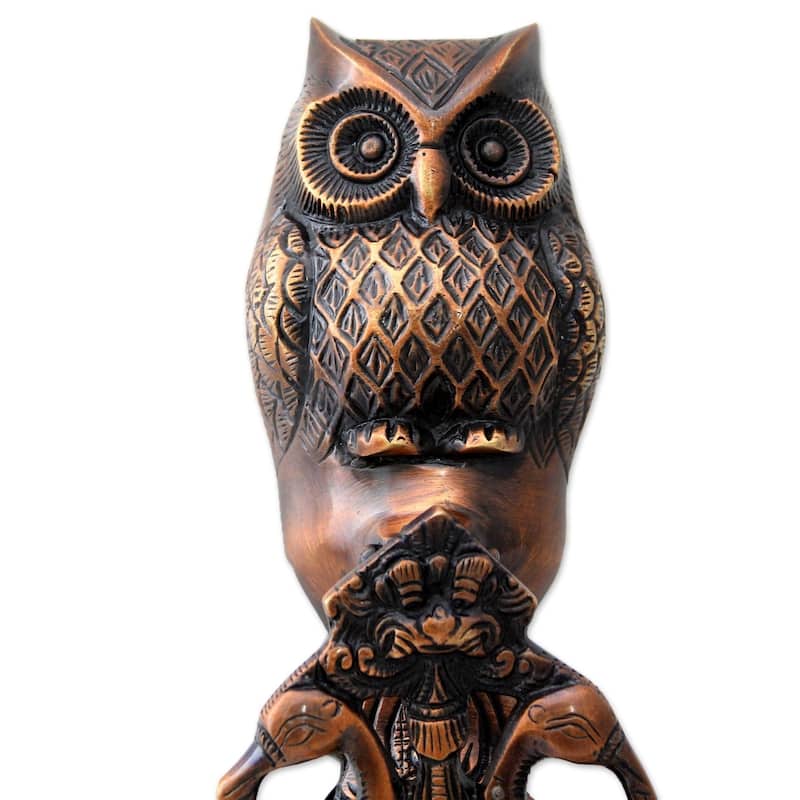 Handmade Owl Arrival Brass door knocker(India)