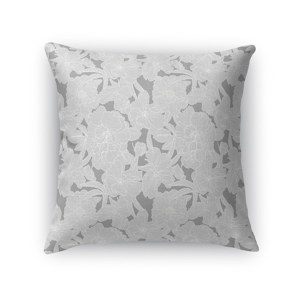FLOWER POWER GREY Accent Pillow By Kavka Designs