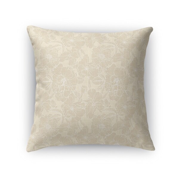 FLOWER POWER OATMEAL Accent Pillow By Kavka Designs
