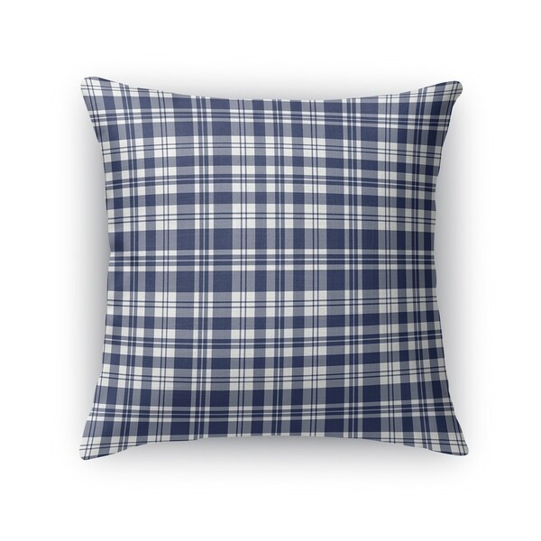 navy plaid throw pillows