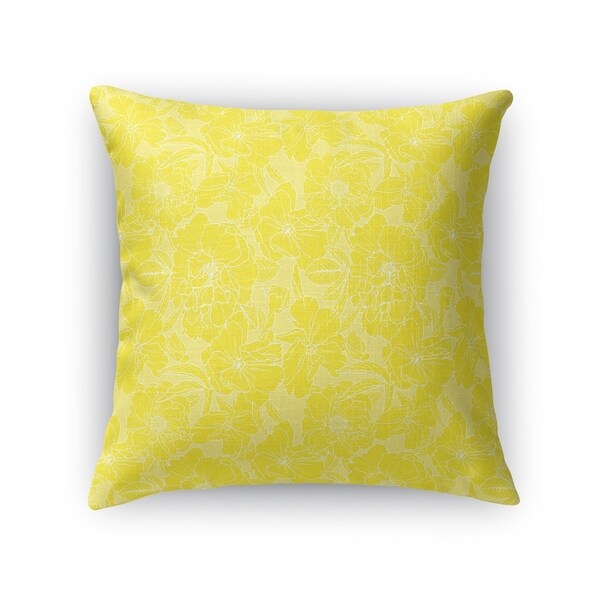 FLOWER POWER YELLOW Accent Pillow By Kavka Designs