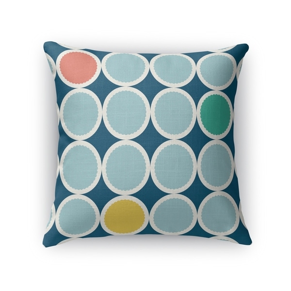 SCALLOPED CIRCLES BLUE Accent Pillow By Kavka Designs