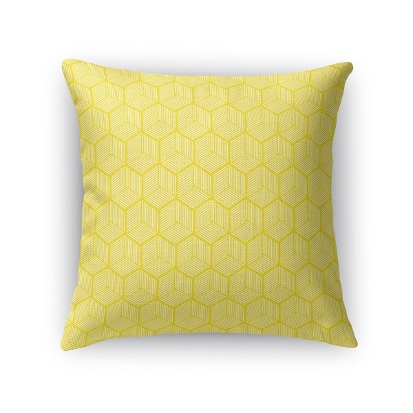 GEOCUBE YELLOW Accent Pillow By Kavka Designs