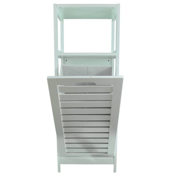 Shop Tilt Out Laundry Linen Hamper Cabinet White 14 4 L X 13 W X