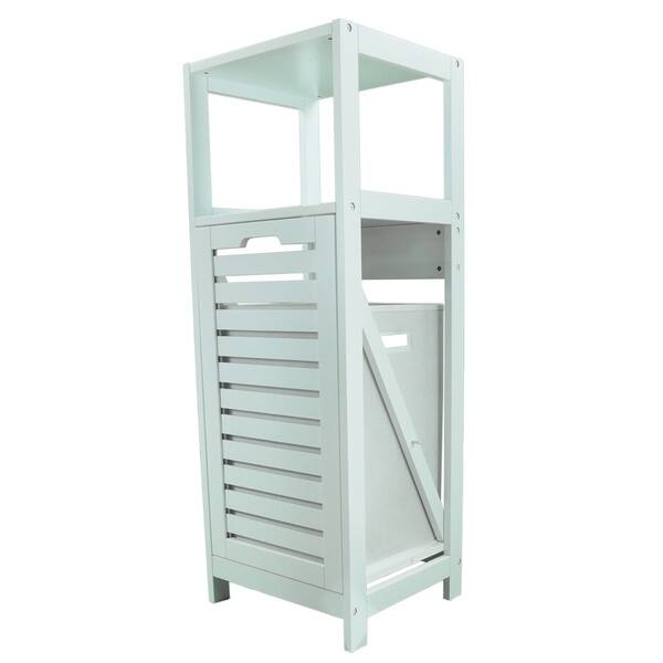 Shop Tilt Out Laundry Linen Hamper Cabinet White 14 4 L X 13 W X