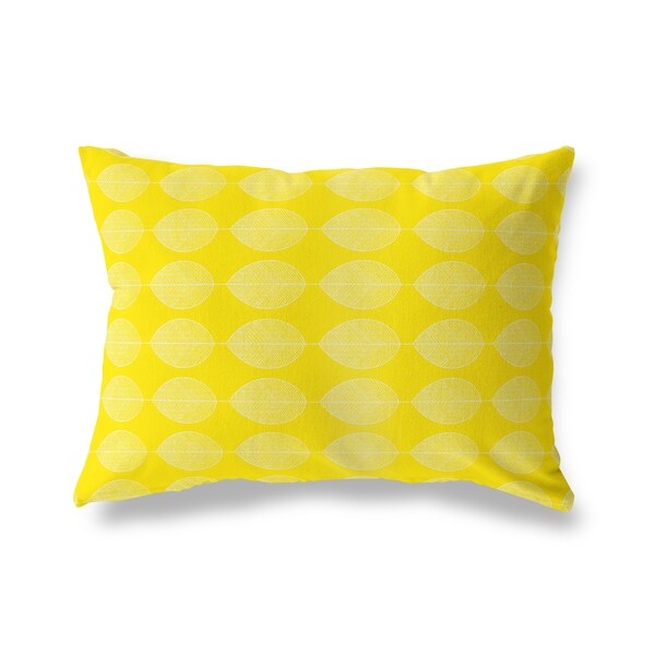 LEAF KEEF YELLOW Lumbar Pillow By Kavka Designs