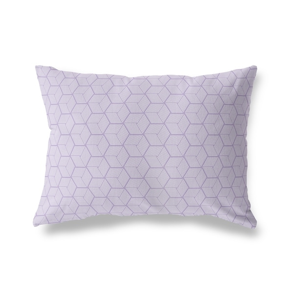 GEOCUBE PURPLE Lumbar Pillow By Kavka Designs