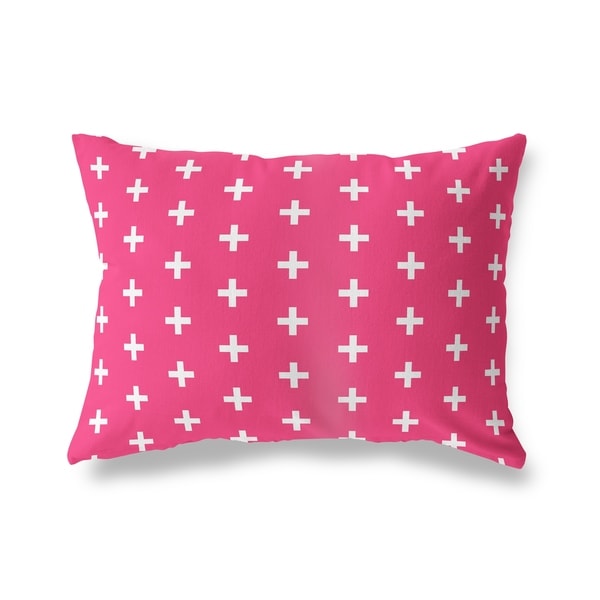 CRISS CROSS PINK Lumbar Pillow By Kavka Designs