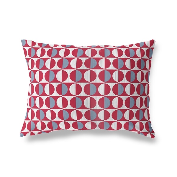 MOD SQUAD BLUE RED WHITE Lumbar Pillow By Kavka Designs