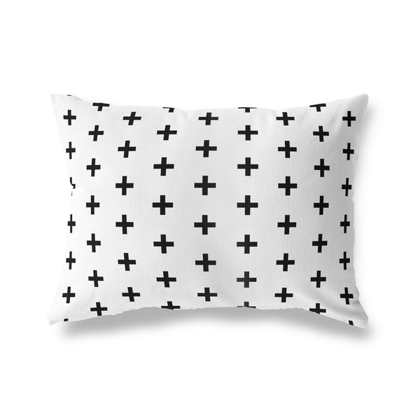 CRISS CROSS WHITE Lumbar Pillow By Kavka Designs