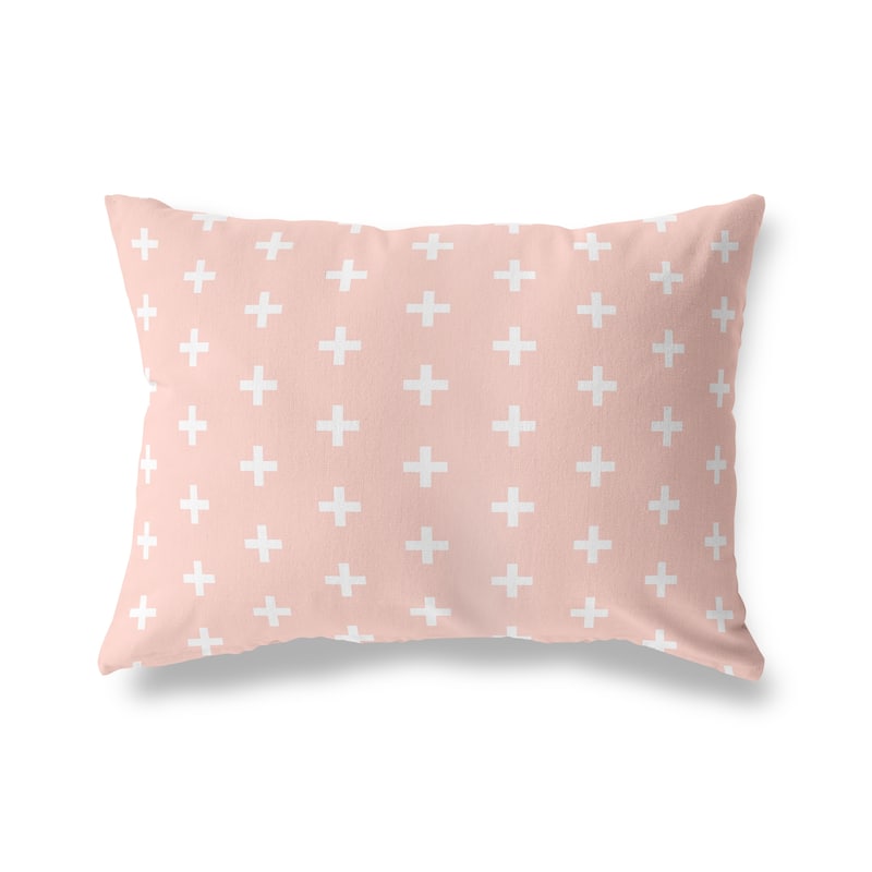 Criss Cross Blush Lumbar Pillow By Kavka Designs - Bed Bath & Beyond 