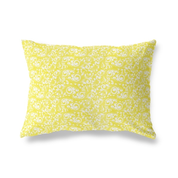 PLUMERIA YELLOW Lumbar Pillow By Kavka Designs