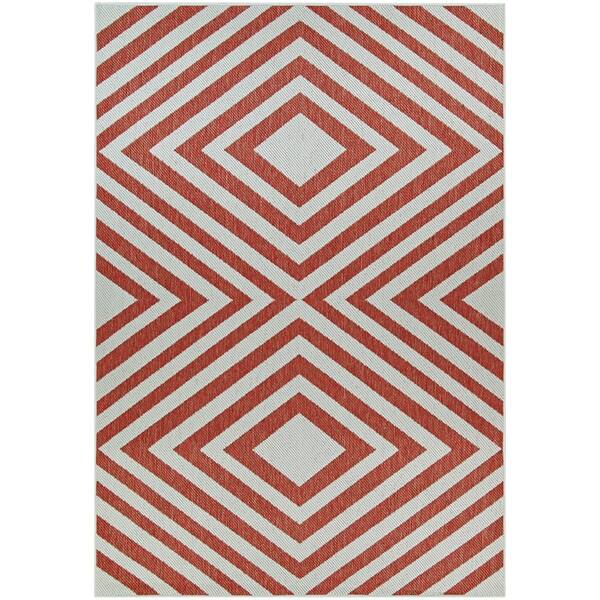 Porch Den Johansen Geometric Coral And Grey Indoor Outdoor Reversible Area Rug Overstock 28249932 I thought i was mailed the wrong rug! porch den