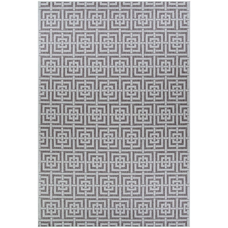 Duplicity Harbour Blue & Gray Indoor/Outdoor Area Rug