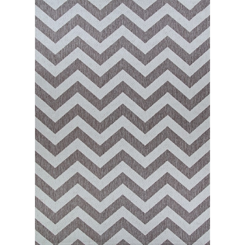 Porch & Den Johnson Coral and Grey Trellis Pattern Indoor/Outdoor Reversible Area Rug