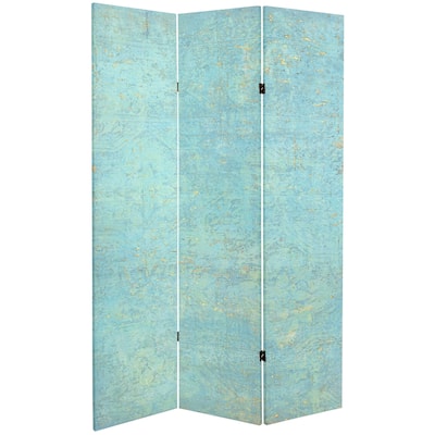 Handmade 6' Double Sided Voice of the Sky Canvas Room Divider