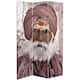 Handmade 6' Double Sided Hindu Sadhu Canvas Room Divider - Bed Bath 