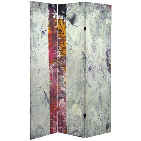Handmade 6' Double Sided November Light Canvas Room Divider