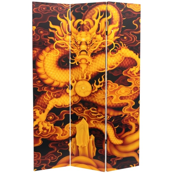 Handmade 6' Dragon Fire on the Mountain Room Divider