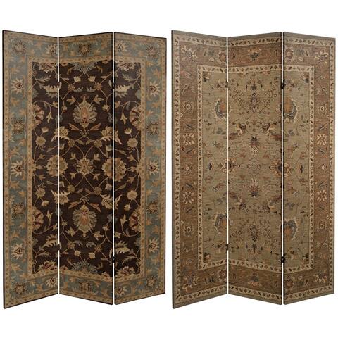 Handmade 6' Double Sided Persian Rug Canvas Room Divider