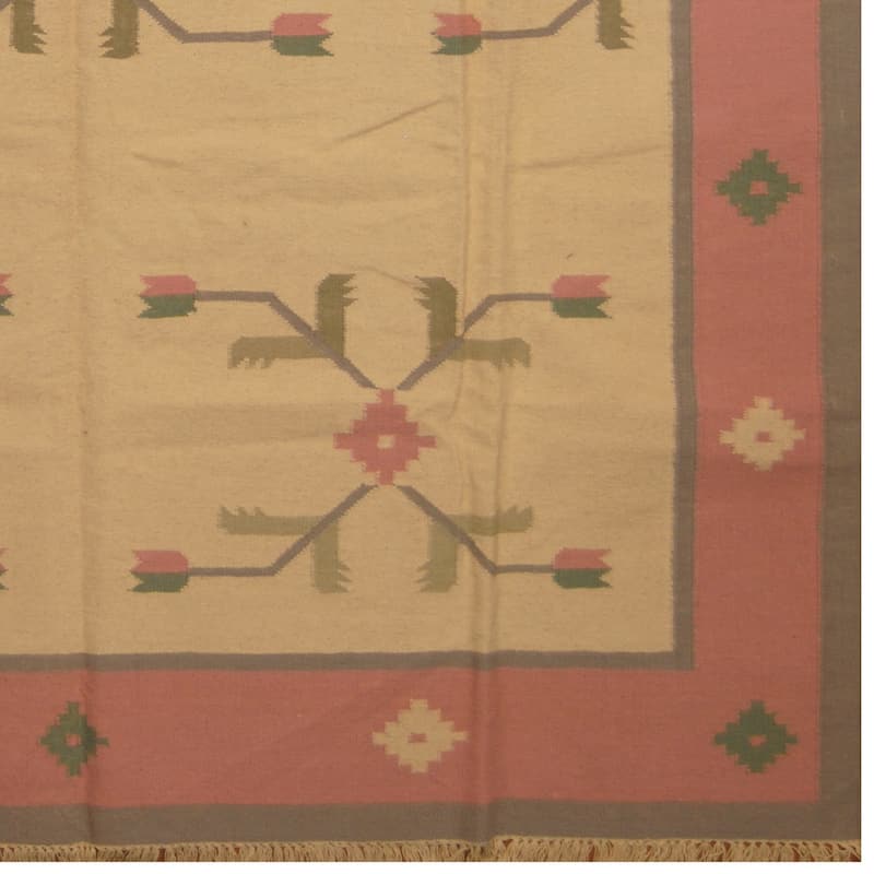 Handmade Wool Kilim (India) - 8' x 10'