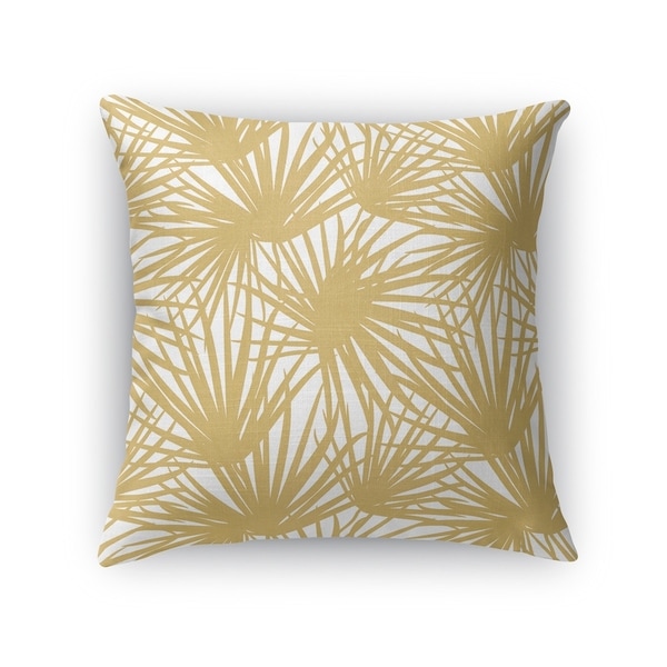 PALM BALM GOLD AND WHITE Accent Pillow By Kavka Designs
