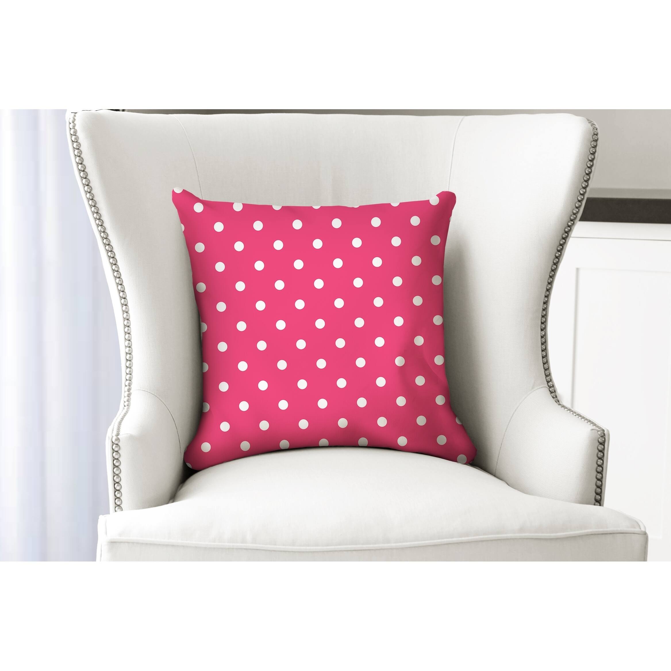 POLKA DOTS PINK Accent Pillow By Kavka Designs On Sale Bed Bath