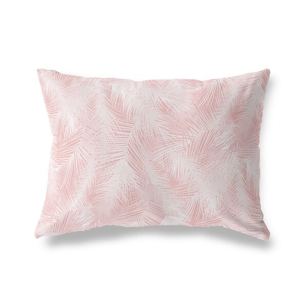 PALM CHEER PINK Lumbar Pillow By Kavka Designs