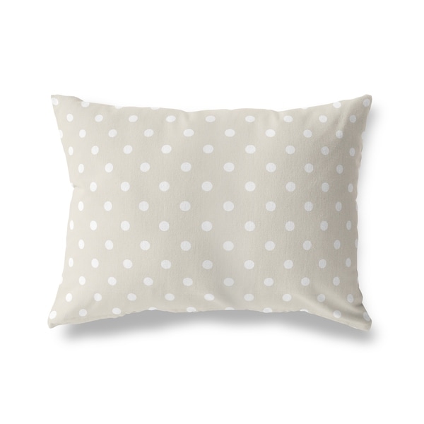 POLKA DOTS WHEAT Lumbar Pillow By Kavka Designs