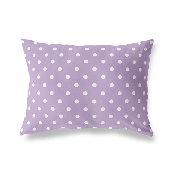 POLKA DOTS LAVENDER Lumbar Pillow By Kavka Designs