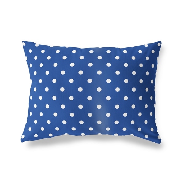 POLKA DOTS BLUE Lumbar Pillow By Kavka Designs