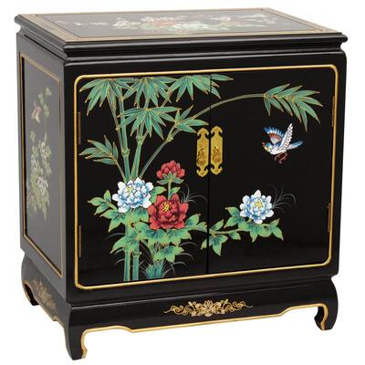 Black Lacquer End Table