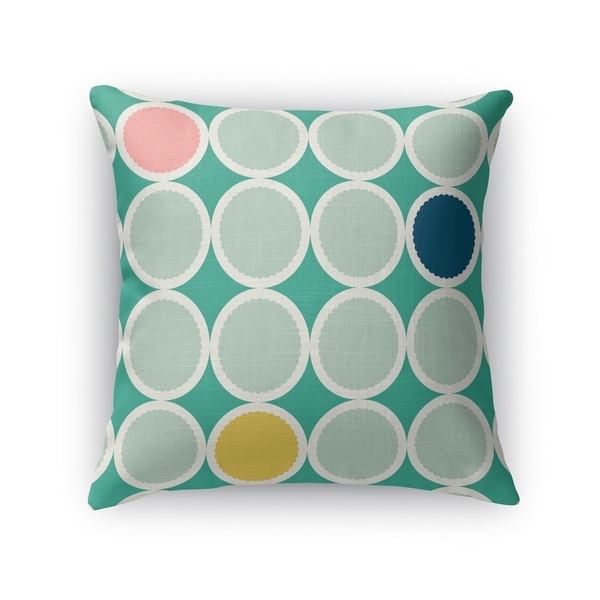 SCALLOPED CIRCLES SEAFOAM Indoor|Outdoor Pillow By Kavka Designs