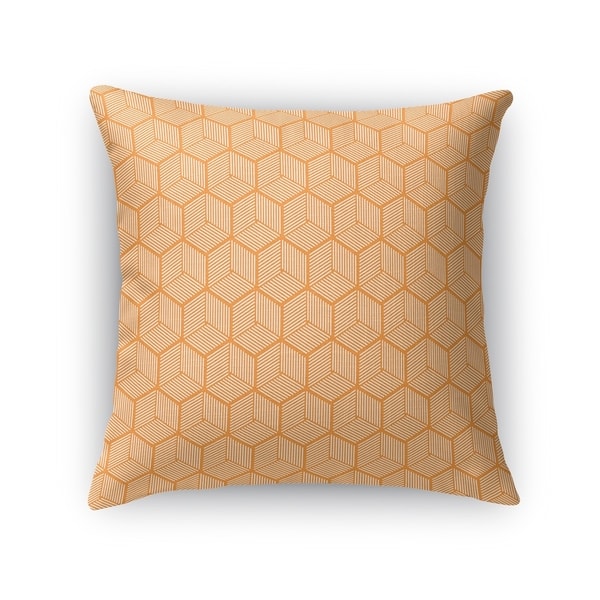 GEOCUBE ORANGE Accent Pillow By Kavka Designs