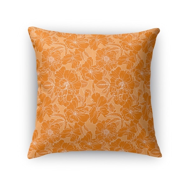 FLOWER POWER ORANGE Accent Pillow By Kavka Designs