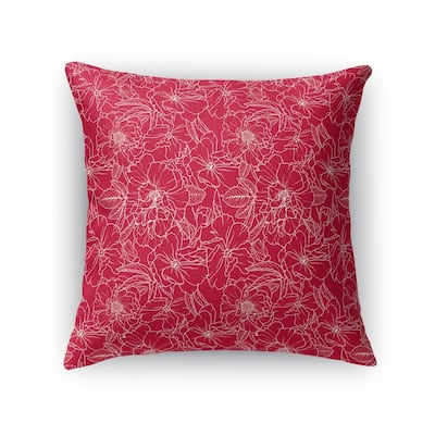 FLOWER POWER RED Accent Pillow by Kavka Designs