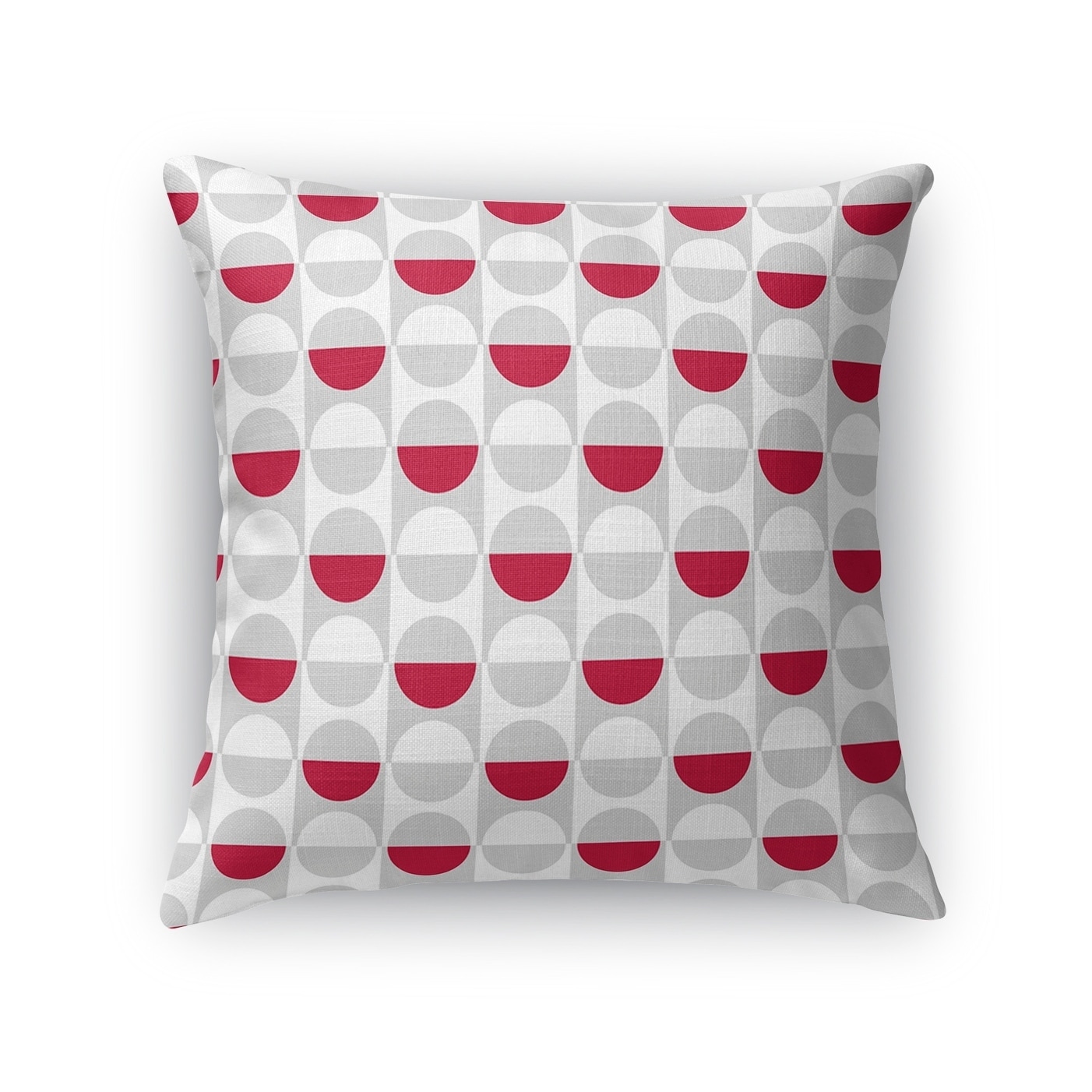 red and grey accent pillows