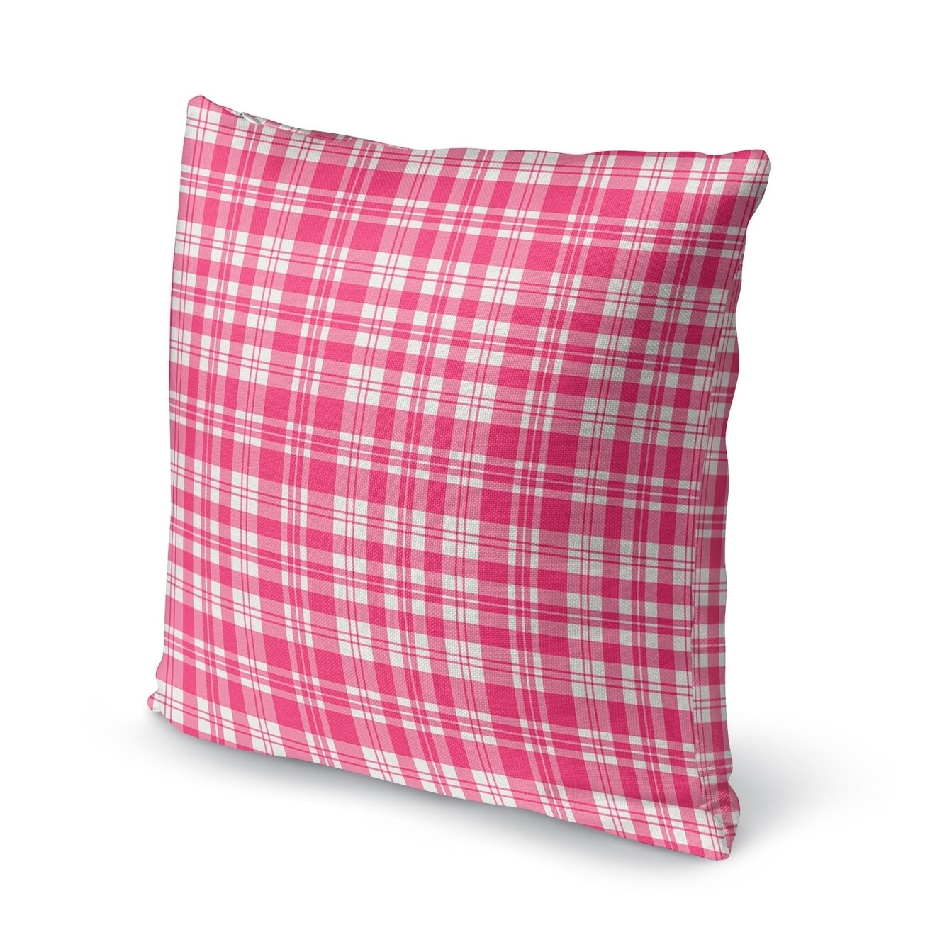 pink plaid pillow
