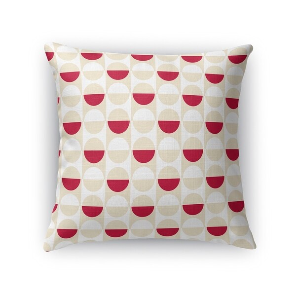 MOD SQUAD RED CREAM AND WHITE Accent Pillow By Kavka Designs