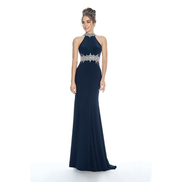 Stella Couture Halter Neck Prom Long Dress. Opens flyout.