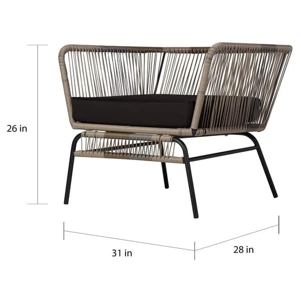 Kiwai Indoor/Outdoor Wide Acapulco Lounge Chair with Cushion by Havenside Home Bed Bath