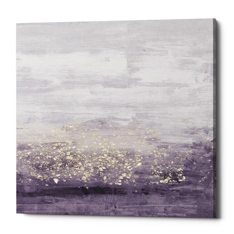Silver Orchid 'Amethyst Glitter I' by Jennifer Goldberger Giclee Canvas Wall Art - 12 x 12