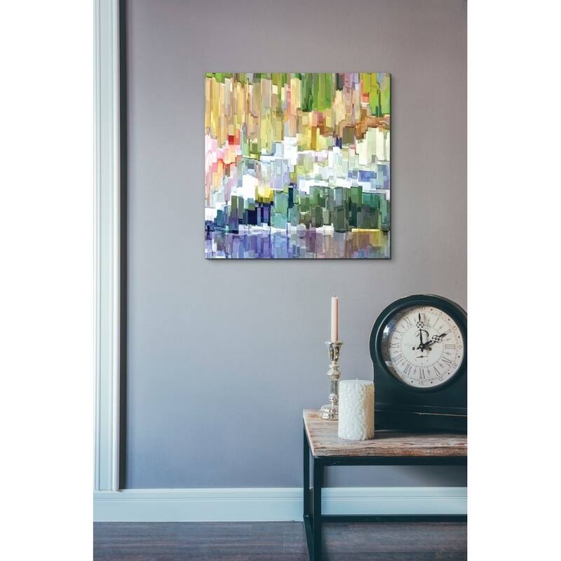 Epic Graffiti 'Glacier Bay III' by James Burghardt Giclee Canvas Wall Art, 12"x12"