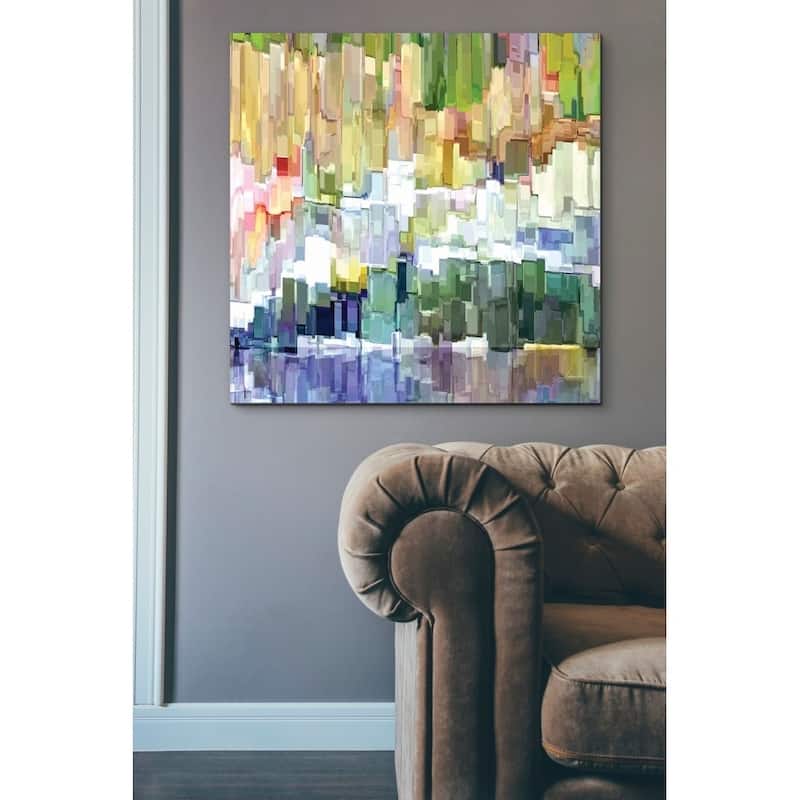 Epic Graffiti 'Glacier Bay III' by James Burghardt Giclee Canvas Wall Art, 12"x12"