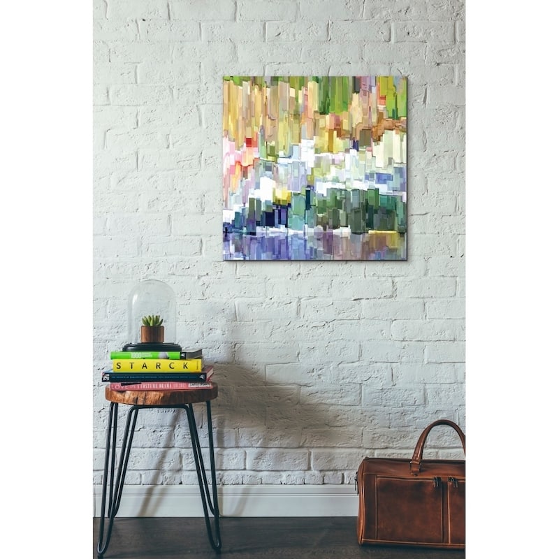 Epic Graffiti 'Glacier Bay III' by James Burghardt Giclee Canvas Wall Art, 12"x12"