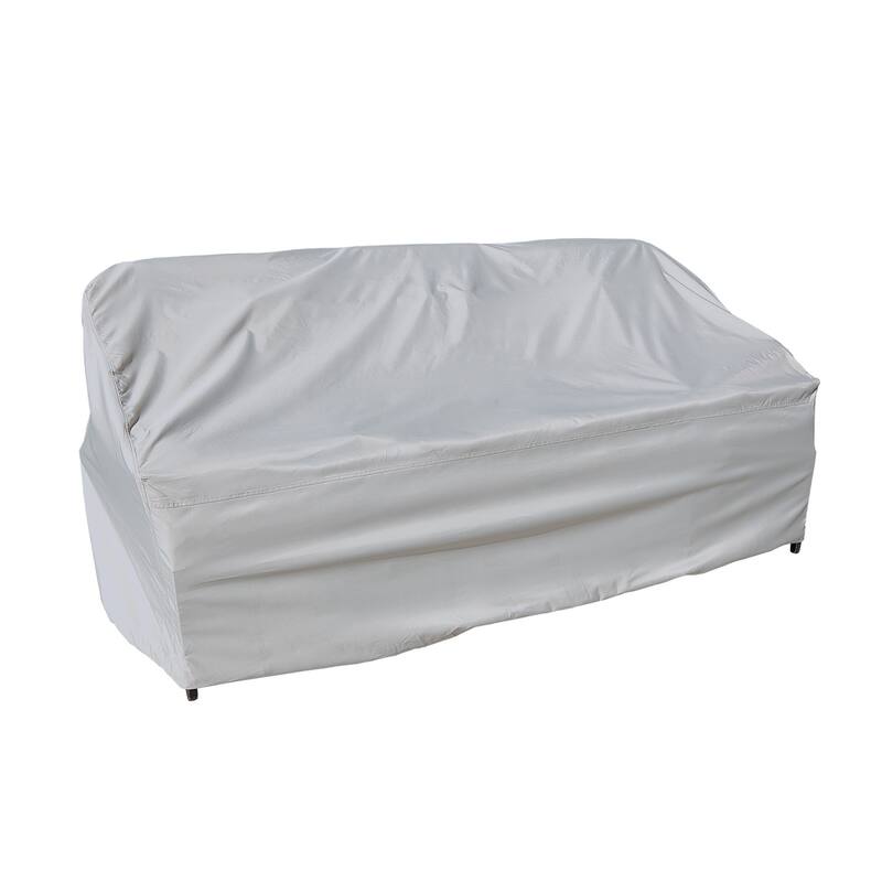 SimplyShade Grey Protective Patio Sofa Cover with Elastic