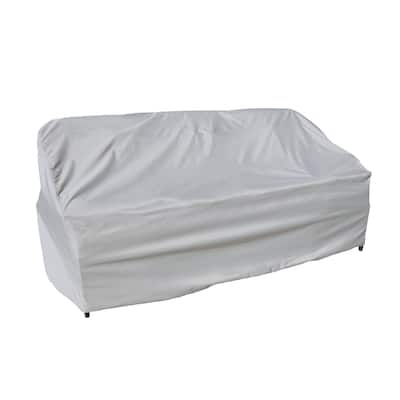 SimplyShade Grey Protective Patio Sofa Cover with Elastic