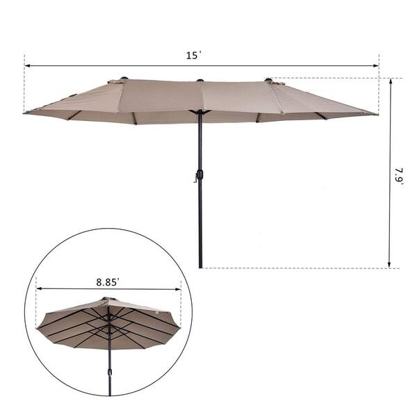 Shop North Bend 15ft Rectangular Outdoor Market Umbrella By Havenside Home Base Not Included Overstock 28253521