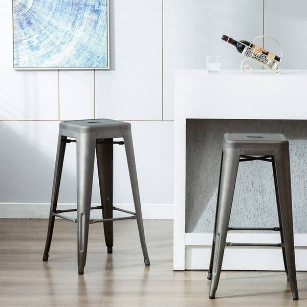 Carbon Loft Raven Stackable Metal Bar Stools (Set of 4) Bed Bath